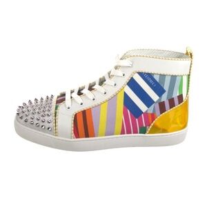 Christian Louboutin Printed Leather Sneakers